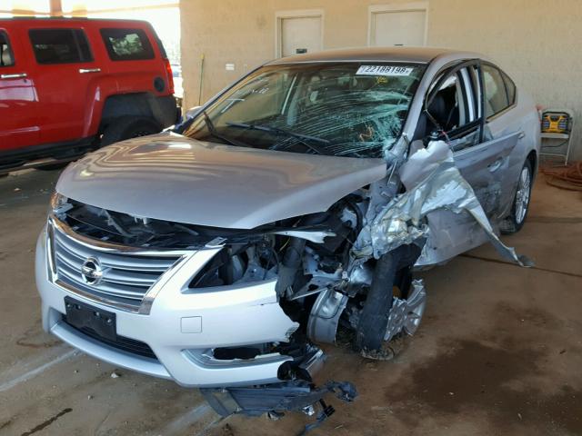 3N1AB7AP5DL687927 - 2013 NISSAN SENTRA S SILVER photo 2