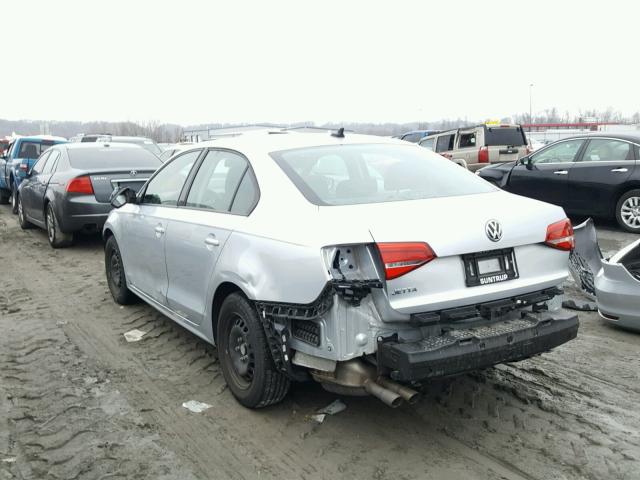 3VW1K7AJ7FM306906 - 2015 VOLKSWAGEN JETTA BASE 银色 照片 3