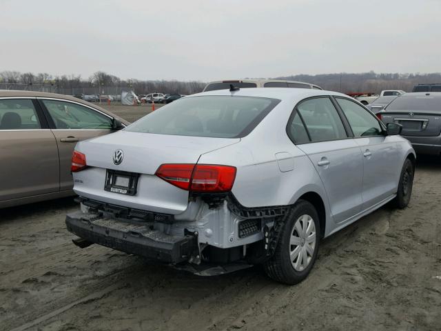3VW1K7AJ7FM306906 - 2015 VOLKSWAGEN JETTA BASE 银色 照片 4