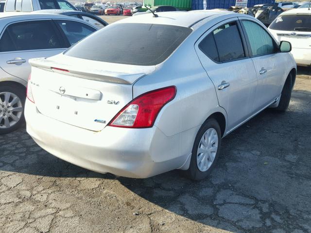 3N1CN7AP1DL874842 - 2013 NISSAN VERSA S SILVER photo 4