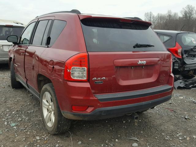 1C4NJDBB6CD553063 - 2012 JEEP COMPASS SP RED photo 3