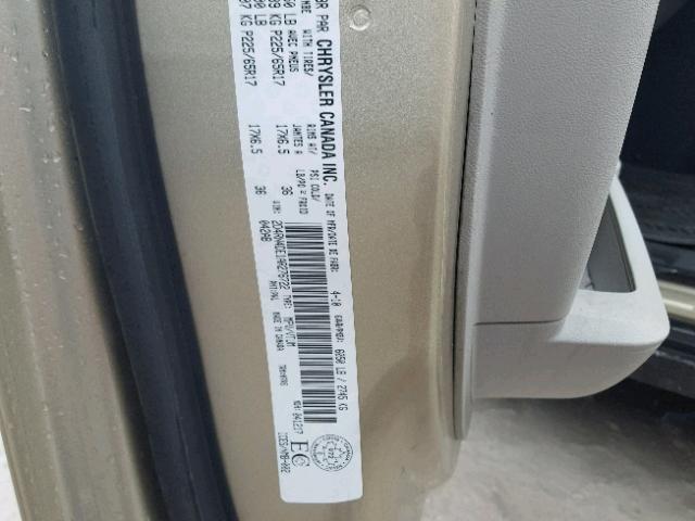 2D4RN4DE1AR276722 - 2010 DODGE GRAND CARA GOLD photo 10