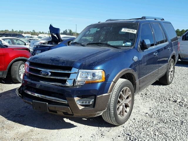 1FMJU1HT9GEF42638 - 2016 FORD EXPEDITION BLUE photo 2