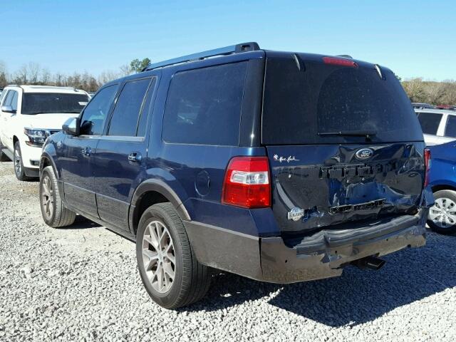 1FMJU1HT9GEF42638 - 2016 FORD EXPEDITION BLUE photo 3