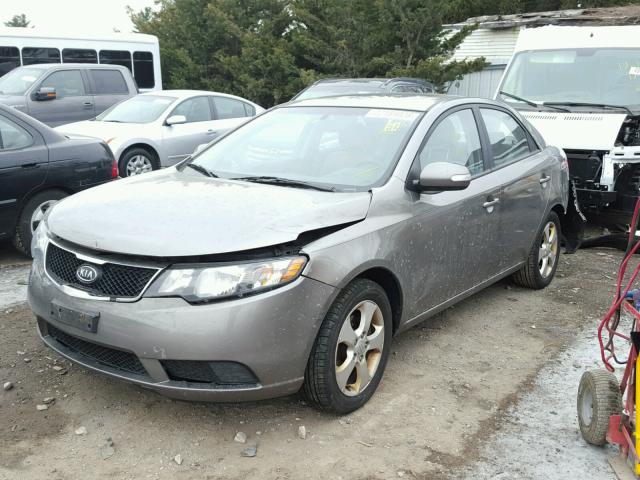 KNAFU4A25A5138365 - 2010 KIA FORTE EX GRAY photo 2