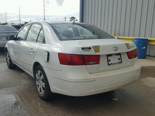 5NPET46C29H430960 - 2009 HYUNDAI SONATA GLS WHITE photo 3