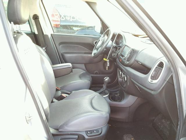 ZFBCFACH4EZ016694 - 2014 FIAT 500L LOUNG SILVER photo 5