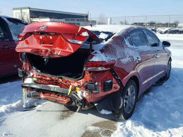 5NPD84LFXHH044667 - 2017 HYUNDAI ELANTRA SE RED photo 4