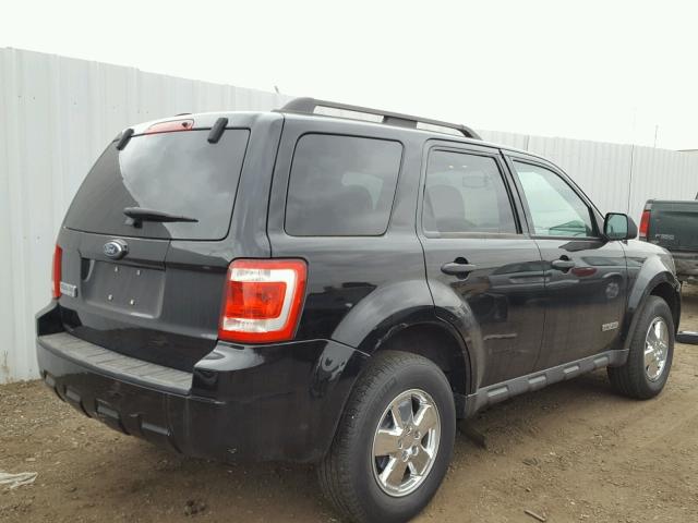 1FMCU03Z58KA89930 - 2008 FORD ESCAPE XLT BLACK photo 4