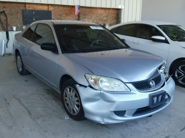 1HGEM22555L033310 - 2005 HONDA CIVIC LX SILVER photo 1