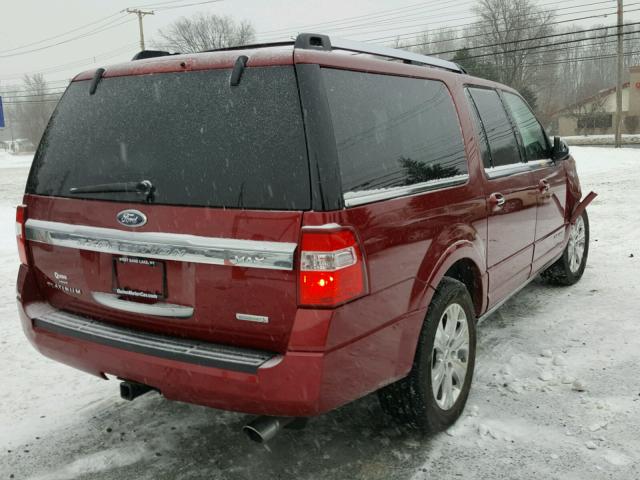 1FMJK1MT4FEF25658 - 2015 FORD EXPEDITION RED photo 4