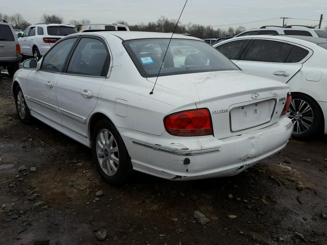 KMHWF35H13A891080 - 2003 HYUNDAI SONATA GLS WHITE photo 3