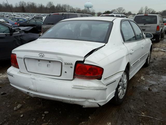 KMHWF35H13A891080 - 2003 HYUNDAI SONATA GLS WHITE photo 4