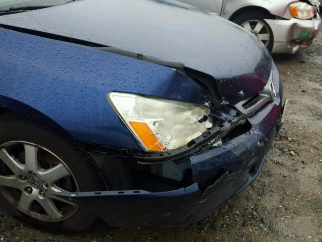 1HGCM66515A032272 - 2005 HONDA ACCORD EX BLUE photo 9