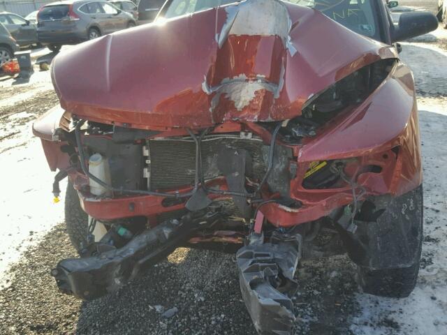 1D7HW38K58S522573 - 2008 DODGE DAKOTA SXT RED photo 9