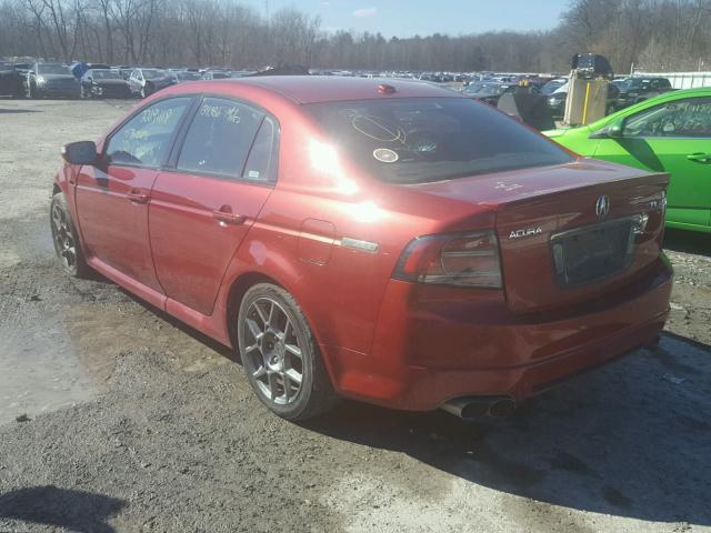 19UUA76558A021752 - 2008 ACURA TL TYPE S MAROON photo 3