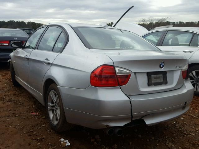 WBAVA37538NL47209 - 2008 BMW 328 I GRAY photo 3