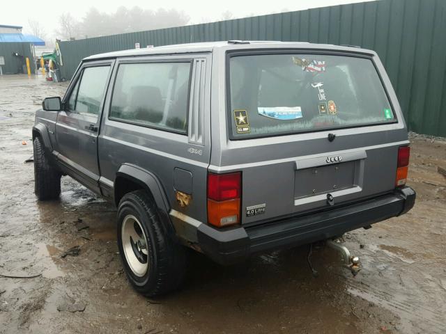 1J4FJ27S7RL212023 - 1994 JEEP CHEROKEE S GRAY photo 3