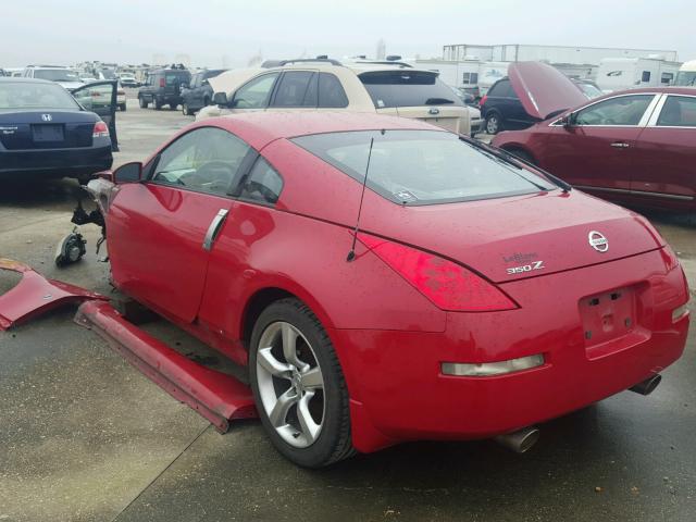 JN1BZ34D67M500828 - 2007 NISSAN 350Z COUPE RED photo 3