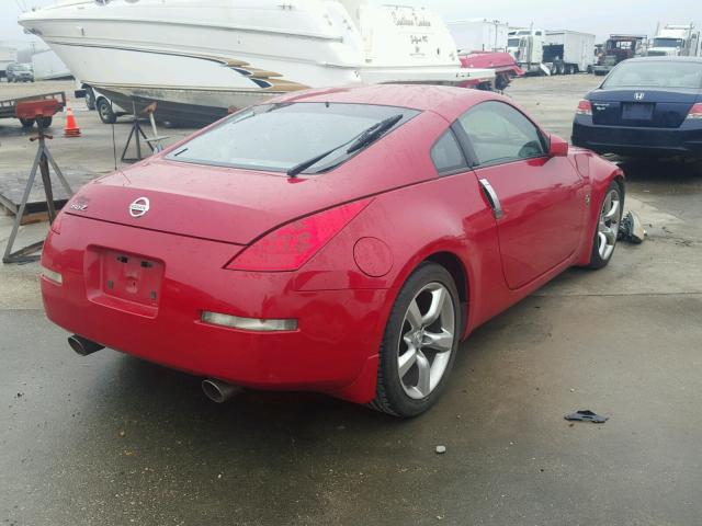 JN1BZ34D67M500828 - 2007 NISSAN 350Z COUPE RED photo 4