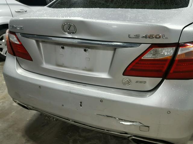 JTHDL5EF5A5001912 - 2010 LEXUS LS 460L SILVER photo 9