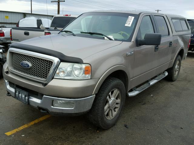 1FTPW14555KD70512 - 2005 FORD F150 SUPER BEIGE photo 2