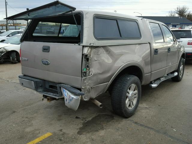 1FTPW14555KD70512 - 2005 FORD F150 SUPER BEIGE photo 4