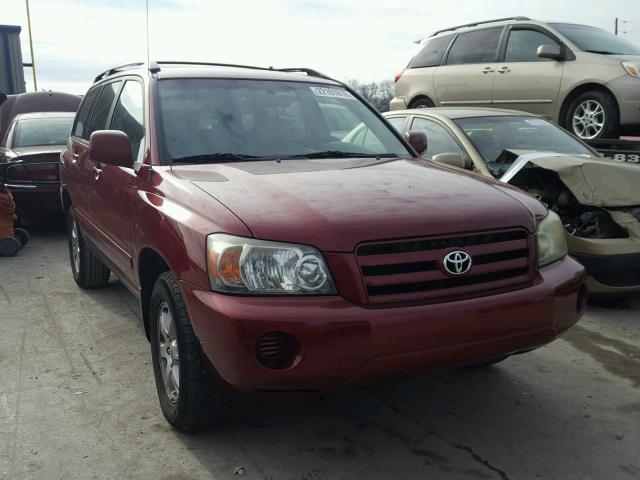 JTEDP21A750071375 - 2005 TOYOTA HIGHLANDER MAROON photo 1