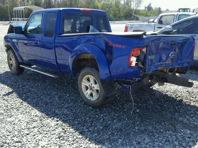 1FTYR44U26PA05441 - 2006 FORD RANGER SUP BLUE photo 3