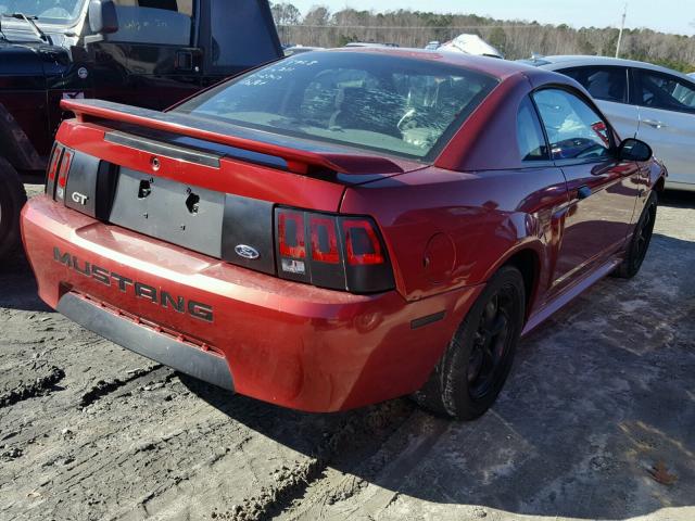 1FAFP40443F336211 - 2003 FORD MUSTANG RED photo 4