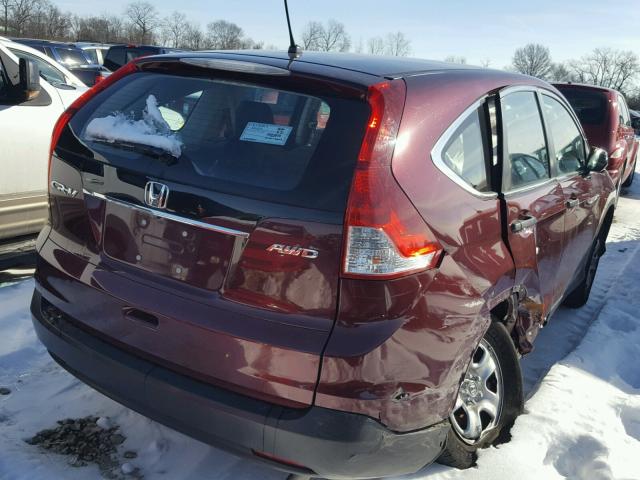 5J6RM4H35EL027213 - 2014 HONDA CR-V LX MAROON photo 4