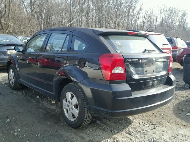 1B3HB28B97D587673 - 2007 DODGE CALIBER BLACK photo 3