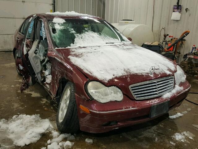 WDBRF81J44F490763 - 2004 MERCEDES-BENZ C 240 4MAT MAROON photo 1