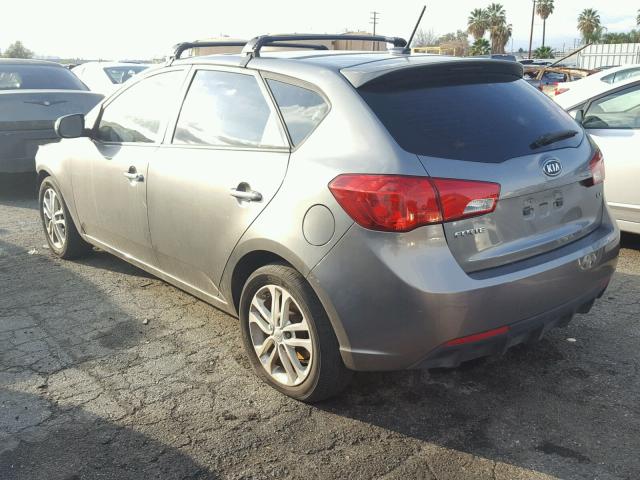 KNAFU5A29C5568909 - 2012 KIA FORTE EX GRAY photo 3