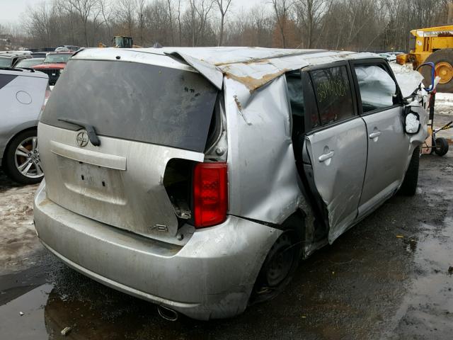 JTLZE4FE2A1105478 - 2010 TOYOTA SCION XB SILVER photo 4