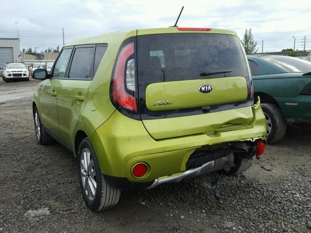 KNDJP3A53H7878827 - 2017 KIA SOUL + GREEN photo 3