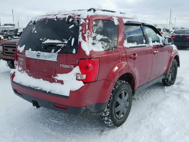 4F2CZ06198KM27650 - 2008 MAZDA TRIBUTE S RED photo 4