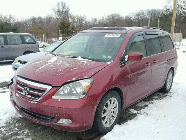 5FNRL38806B090920 - 2006 HONDA ODYSSEY TO MAROON photo 2