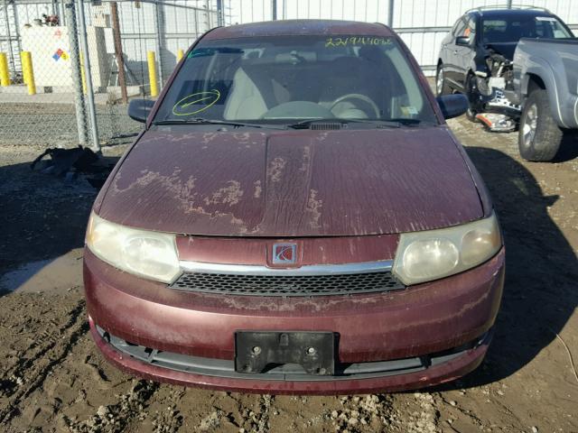1G8AG52FX3Z154255 - 2003 SATURN ION LEVEL BURGUNDY photo 9