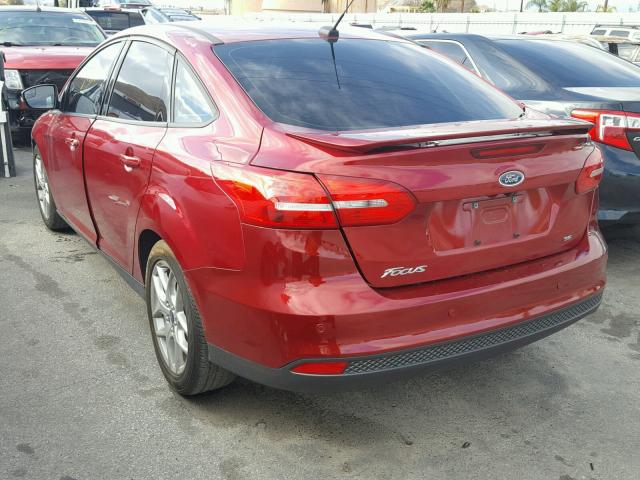 1FADP3F29FL324603 - 2015 FORD FOCUS SE RED photo 3