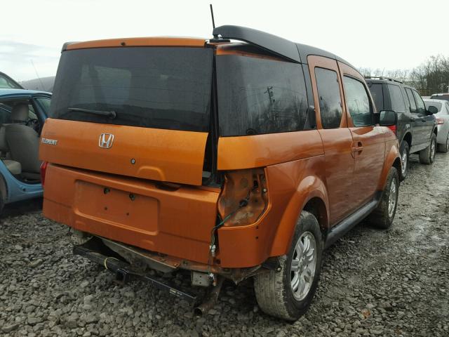 5J6YH28766L010865 - 2006 HONDA ELEMENT EX ORANGE photo 4