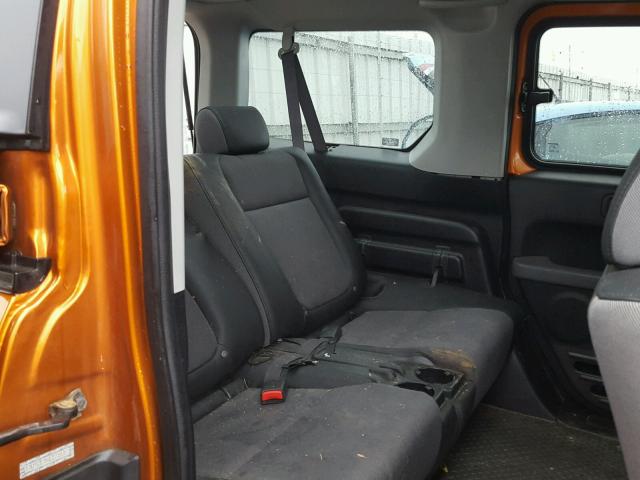 5J6YH28766L010865 - 2006 HONDA ELEMENT EX ORANGE photo 6