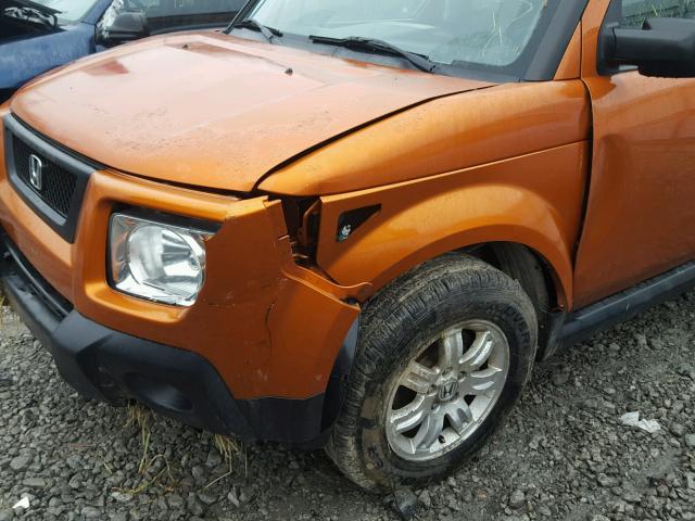 5J6YH28766L010865 - 2006 HONDA ELEMENT EX ORANGE photo 9