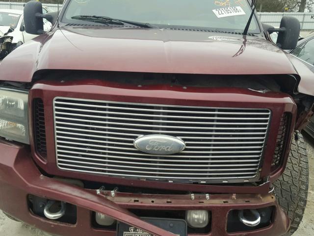 1FTSW21P56ED53960 - 2006 FORD F250 SUPER MAROON photo 7