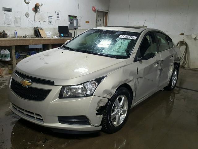 1G1PL5SCXC7155654 - 2012 CHEVROLET CRUZE LT TAN photo 2