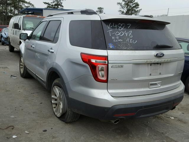 1FM5K7D85DGB34827 - 2013 FORD EXPLORER X SILVER photo 3