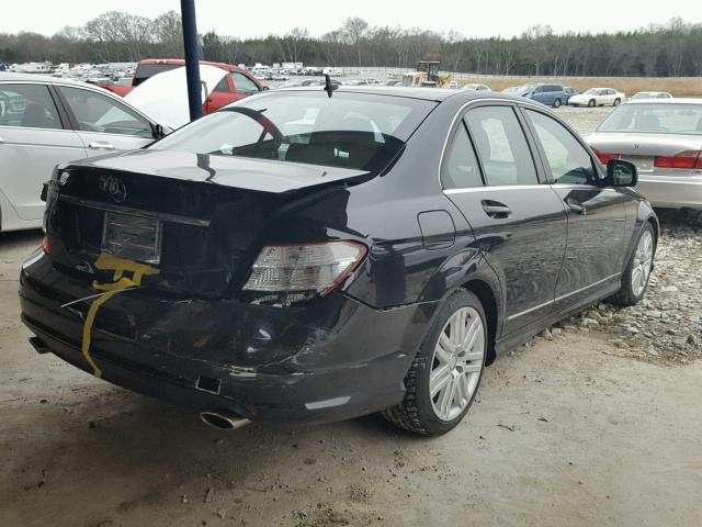 WDDGF54X59R072621 - 2009 MERCEDES-BENZ C 300 BLACK photo 4