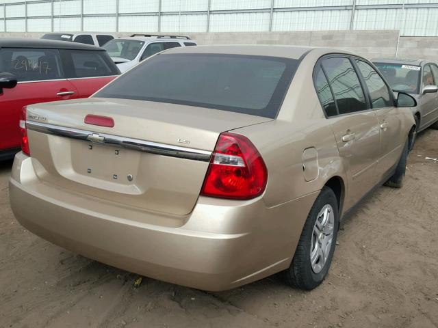 1G1ZS58F67F187381 - 2007 CHEVROLET MALIBU LS GOLD photo 4