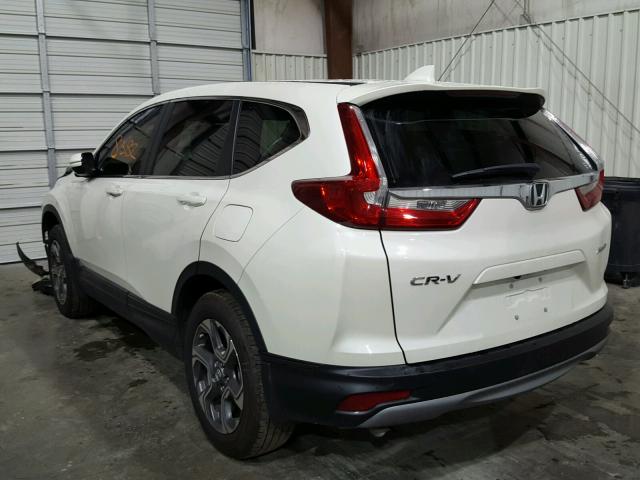 5J6RW2H87HL015658 - 2017 HONDA CR-V EXL WHITE photo 3