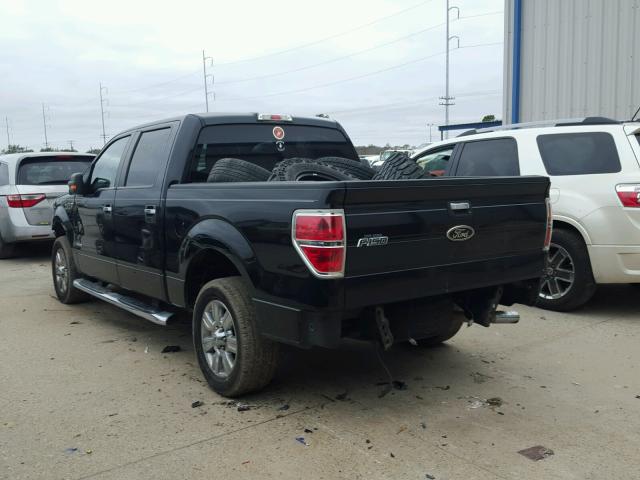 1FTFW1CT4BFA99698 - 2011 FORD F150 SUPER BLACK photo 3